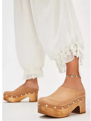 FREE PEOPLE Calli Clogs, Tan Leather, Size 11, NWOT thumbnail 2
