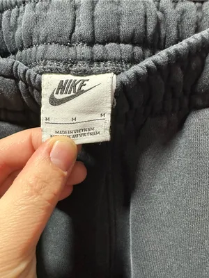 Nike Black Jogger Sweatpants with White Swoosh thumbnail 3