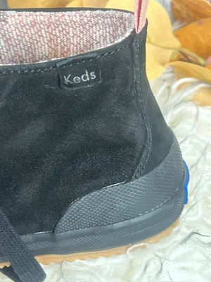Title: Black Suede Lace-Up Boots – Size 7 (Brand New!) thumbnail 4