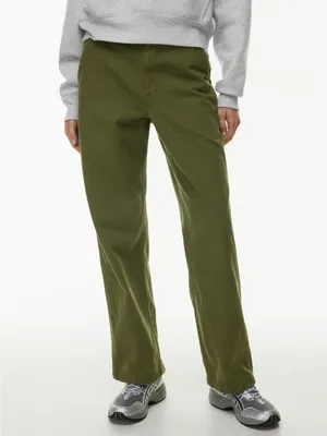 TNA Aritzia Greenwich Pant High-Waisted Carpenter Twill Olive Green Size 8 thumbnail 2