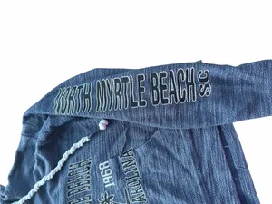 U.S. Vintage Collection North Myrtle Beach SC Blue Hooded Sweatshirt Crop XL thumbnail 4