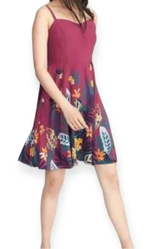 Old Navy Purple Tropical Floral Print‎ Fit & Flare Summer Sundress Size Small thumbnail 1