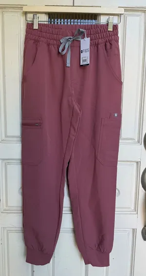 Figs High Waisted Uman Relaxed Jogger Scrub Pant Mauve Pink Size XXSP NWT thumbnail 1