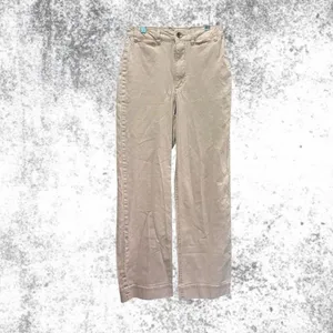 Old Navy Wide Leg High Rise Pants Mauve Pink 4 Tall Trousers Cotton Twill‎ thumbnail 2