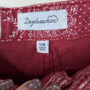 Daydreamer LA Red Bandana Patchwork Low Rise Baggy Relaxed Fit Denim Jeans 7/28 thumbnail 6