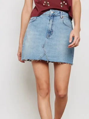 Topshop MOTO Denim Mini Skirt thumbnail 1