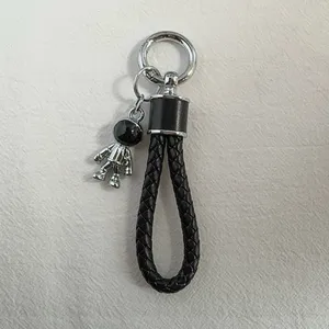 Astronaut Charm Car Keychain for Men Women Braided Rope Bag Charm Key Rings thumbnail 3