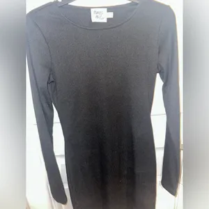 Princess Polly Classic Black Long Sleeve Dress thumbnail 4