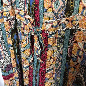 Anthropologie Calais floral boho jumper romper wide legs relaxed fit pockets XL thumbnail 7