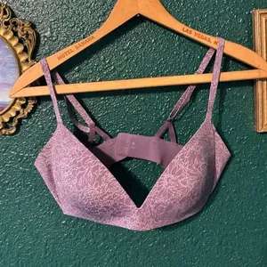 LULULEMON Take Shape Bra Sz C34 Purple Floral Padded Smoky Quartz Wireless thumbnail 1