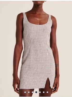 Abercrombie & Fitch 90’s Tank Gingham Linen Blend Mini Dress thumbnail 2