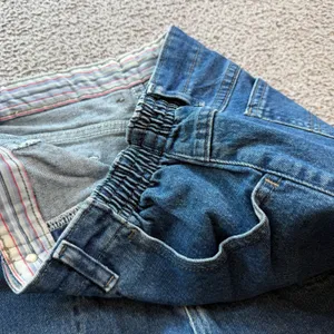 Vintage 90s Lee High Waisted Denim Shorts Elastic Waist Blue Medium Wash 30 thumbnail 6