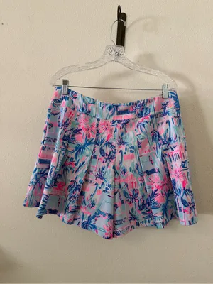 Lilly Pulitzer Fraser Skort Shorts in Ravello Blue / Perfect Match thumbnail 7