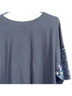 Wild Fable Large Black Sequin Sleeve Top thumbnail 2