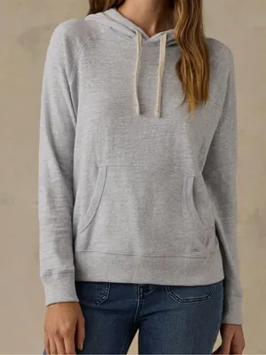 Faherty Sunwashed Organic Hoodie - Light Grey Heather Women’s Size Large thumbnail 1