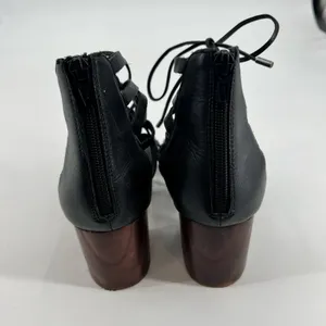 ALDO Myssi Lace-up Block Heel Sandals Strappy Ankle Open Toe Black Gladiator 9 thumbnail 4