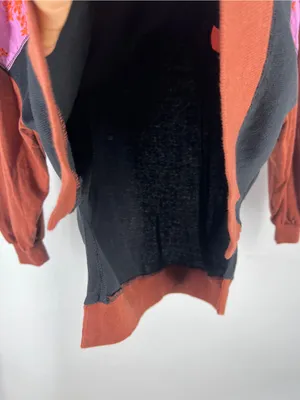 We The Free Patchwork‎ Boho Sweatshirt Small Embroidered Paisley Pullover thumbnail 7