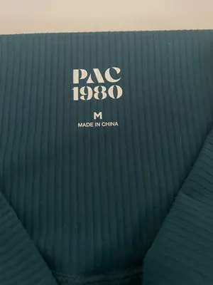 NWT PAC 1980 by PacSun Ribbed Crossover Leggings - Dark Teal - Size M thumbnail 4