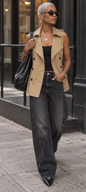 Banana Republic Heritage River Vest Khaki Sleeveless Trench Safari Utility Small thumbnail 1