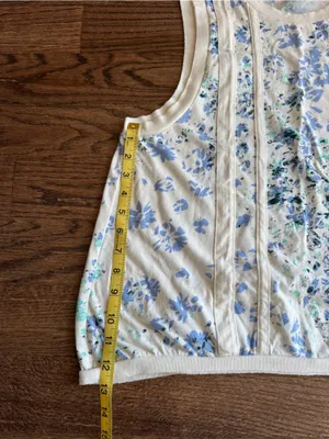 Free People Movement FP Hatch XS Maternity Workout Tank Floral Blue Pilates Yoga thumbnail 4