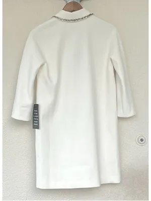 New Tuckernuck Winter White Embellished Nicola Dress Large Boxy Formal Classic thumbnail 10