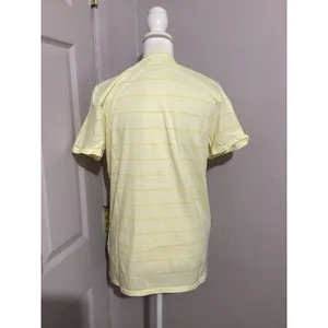 Everlane Organic Cotton Crew Neck Short Sleeve Yellow Striped T-Shirt L thumbnail 4