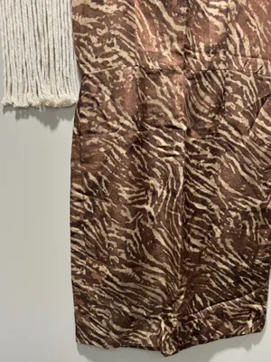 NWOT Banana Republic Brown Zebra V Neck Dress thumbnail 4