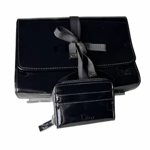 Christian Dior Beaute' Makeup Cosmetic Bag Wallet Set GWP Black thumbnail 1