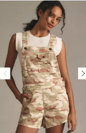 Anthropologie Pilcro Camo Women's Shortalls Size: ‎ S thumbnail 1