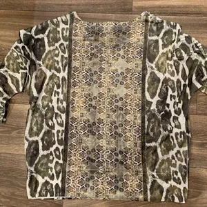 Chico’s Beaded Boho Chic Top Size 3 (Chico’s size) or XL (Regular size) thumbnail 4