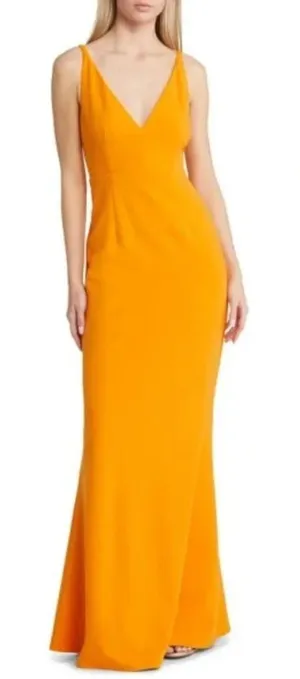 NWT Lulus Melora Sleeveless Mermaid Maxi Dress in Orange Formal Size XL thumbnail 1