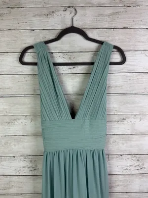 Lulus Leora Light Blue Pleated Tiered Maxi Dress Size Large thumbnail 4