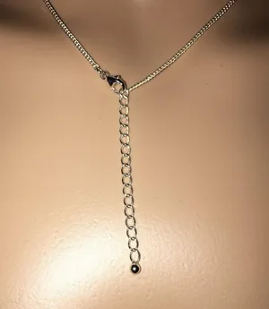 Pretty sterling silver heart necklace thumbnail 3