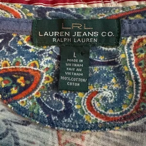 Ralph Lauren Vibrant Blue and Orange Long Sleeve Tee thumbnail 2