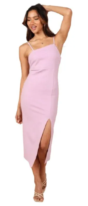 NWT Petal & Pup Womens Size 10 Light Purple Zahra Asymmetric Neck Midi Dress NEW thumbnail 1