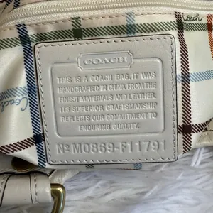 y2k COACH 2008 11791 Heritage Striped Tote Handbag thumbnail 5