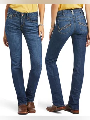 Ariat REAL Nadia Perfect Rise Straight Leg Jeans 25x29 1/2 thumbnail 2