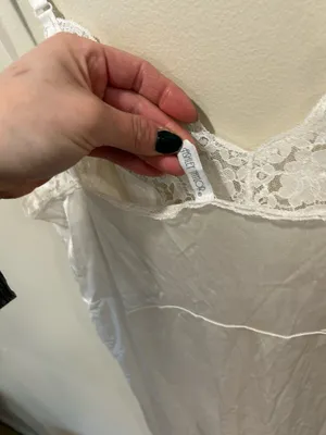 Vintage white slip dress thumbnail 5
