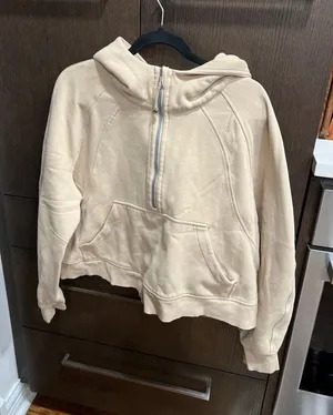 Lululemon Scuba Oversized Half-Zip Hoodie in a light beige XL-XXL thumbnail 1