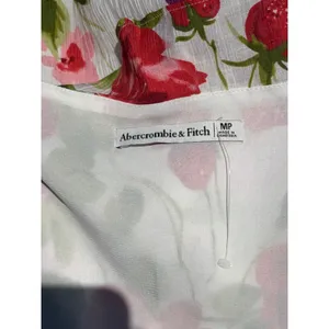 NEW Abercrombie Strawberry Floral‎ Ruffle Wrap Midi Autumn Wedding Guest Dress thumbnail 10