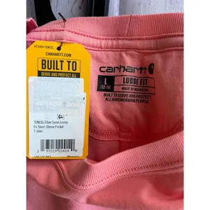 Carhartt Women's Size L Tencel Fiber Series Loose Fit SS Pocket T-Shirt thumbnail 2