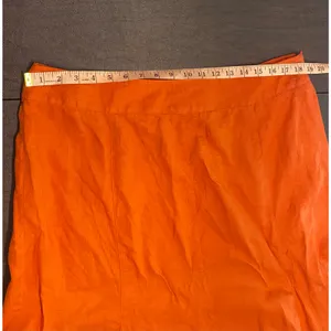 JM Collection 100% Linen Burnt Orange Flared Midi Skirt Size 16‎ earthy cottage thumbnail 3