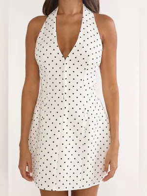 One and Only Collective Polka Dot Halter Style Mini Dress thumbnail 3