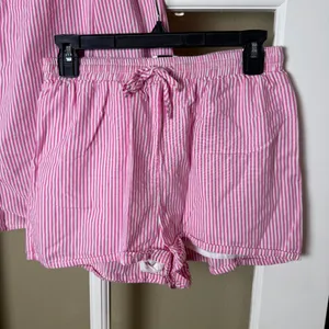 PRINCESS POLLY Pink Striped 2 Piece Set Boxer Shorts & Button Up Size 2 Small thumbnail 3