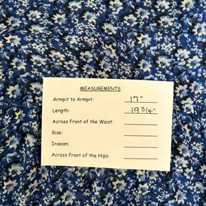 Anthropologie MAEVE Square Neck Sheer Babydoll Top Blue White Floral Large‎ thumbnail 14
