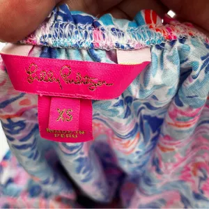 Lilly Pulitzer Womens‎ Size XS Ruffle Tank Top Scoop Neck Blouse Coastal Beach thumbnail 2