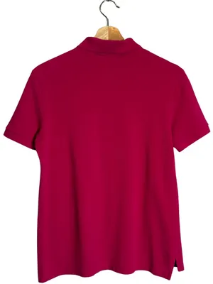 Lacoste Classic Fit Short Sleeve Polo Shirt Womens 40 Medium Fuchsia Pink Preppy thumbnail 5