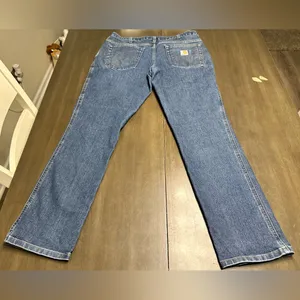 Carhartt Jeans Women's Size 8 Regular (32x29) Blue Denim Relaxed Fit thumbnail 9