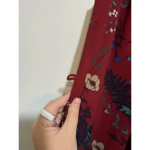 ModCloth Dress Womens S Red Floral Chiffon Sleeveless Pleated Boho Mini Dress thumbnail 5
