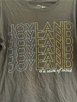 Aerie Black Retro Graphic ‘Joyland’ Oversized Boyfriend T-Shirt - size M thumbnail 2